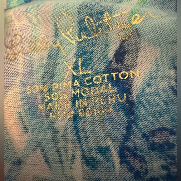 Lilly Pulitzer Lula Top with Ruffle sleeves Size XL - Picture 4 of 4